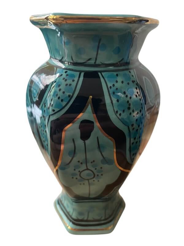 vase en céramique signé azouz kharraz – artisanat de tunisie